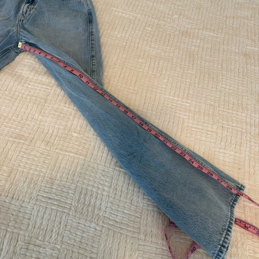 Hollister Jeans Womens 27R 4R Blue Med/Lt Wash Ultra High Rise Baggy Wide Leg - Picture 12 of 16